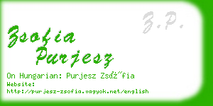 zsofia purjesz business card